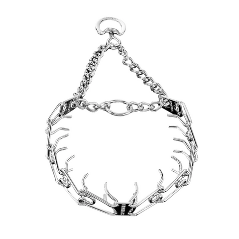 Herm Sprenger ULTRA-PLUS Training Collar with Center-Plate and Assembly Chain - Comfort Version (Chrome)